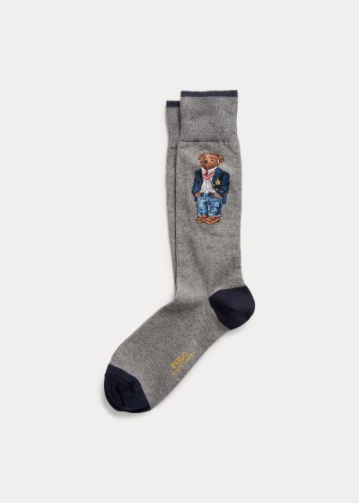 Calcetines Polo Ralph Lauren Hombre Grises - Polo Bear & Crest Dress - KTMZV4732